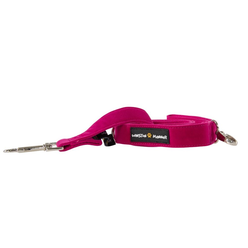 Winston Manner Designer Dog Leash in Hot Pink